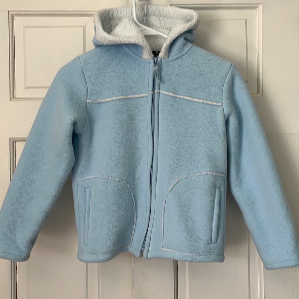 Girls hooded GAP fleece zipper jacket. Size XL(12)